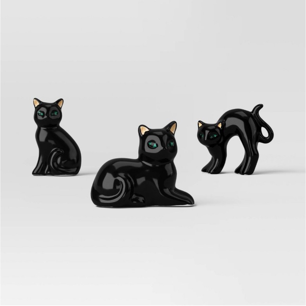 Hyde & EEK! Ceramic Cats Set of 3 NWT Sold out in stores!